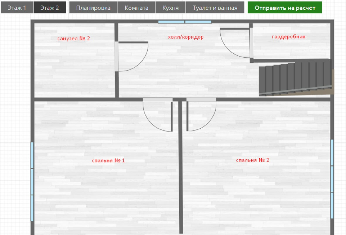 План 2-го этажа дома